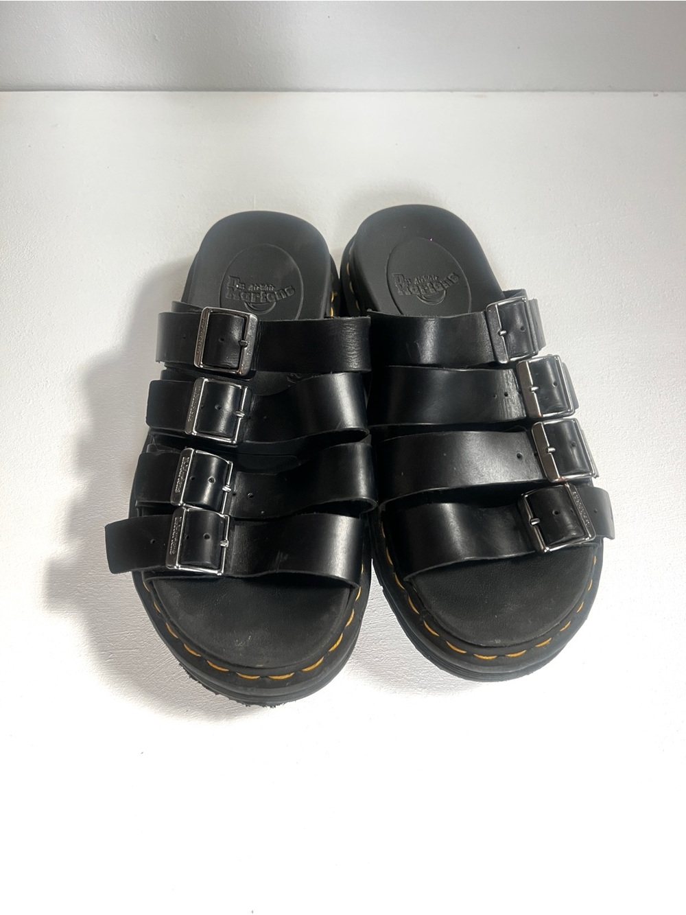 Dr. Martens | Tate Leather Slide Sandals - Picture 2 of 6